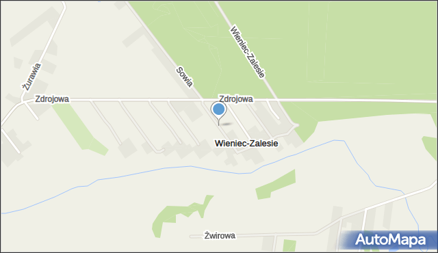Wieniec-Zalesie, Czapla, mapa Wieniec-Zalesie