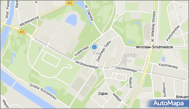 Wrocław, Czarnoleska, mapa Wrocławia