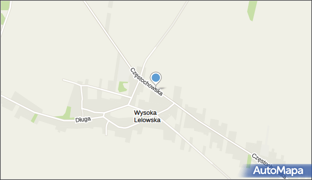 Wysoka Lelowska, Częstochowska, mapa Wysoka Lelowska