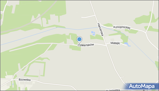 Zawiercie, Czwartaków, mapa Zawiercie