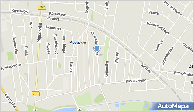 Zgierz, Czerwieńskiego Bolesława, mapa Zgierz