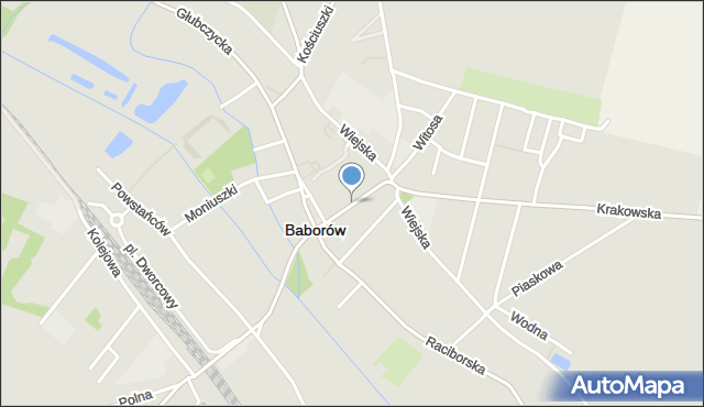 Baborów, Dawna Świerczewskiego Karola, gen., mapa Baborów