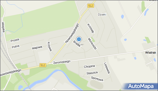 Bartoszyce, Dawna Armii Ludowej, mapa Bartoszyce