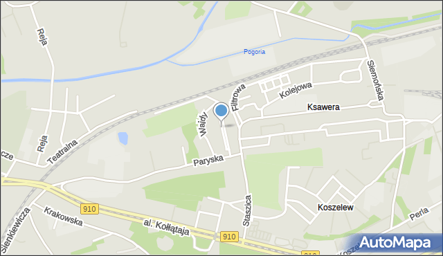 Będzin, Dawna 15 Grudnia, mapa Będzin