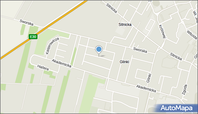 Biała Podlaska, Dawna Kruczkowskiego Leona, mapa Białej Podlaskiej