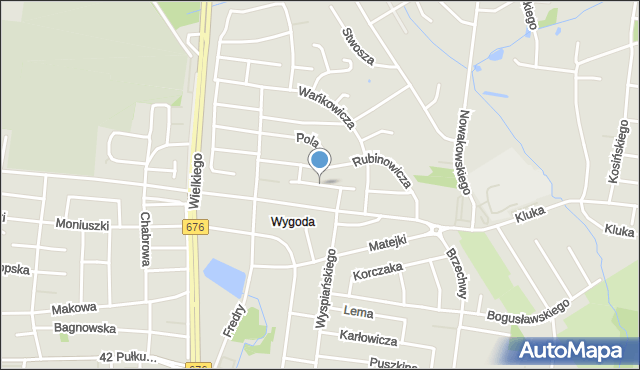 Białystok, Dawna Gorbatowa Aleksandra, mapa Białegostoku