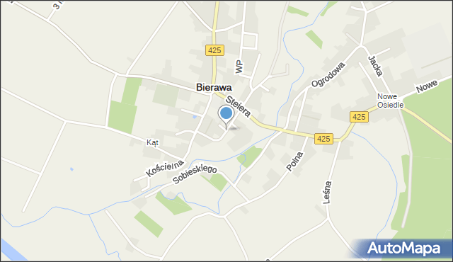 Bierawa, Dąbrowy, mapa Bierawa