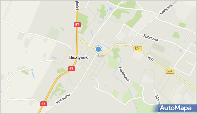 Bisztynek, Dawna Buczka Mariana, mapa Bisztynek