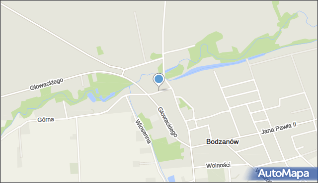 Bodzanów powiat płocki, Dąbrowskiego Henryka, gen., mapa Bodzanów powiat płocki