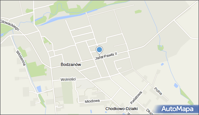 Bodzanów powiat płocki, Dawna Świerczewskiego Karola, gen., mapa Bodzanów powiat płocki