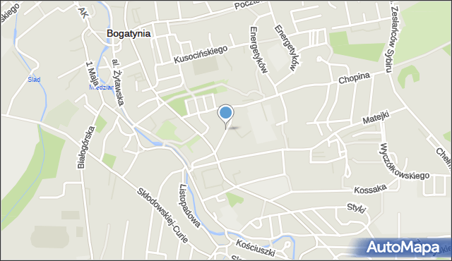 Bogatynia, Dawna Osiedle 25-lecia PRL, mapa Bogatynia