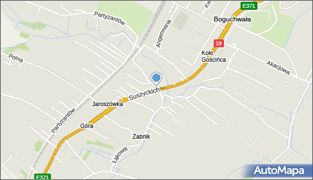 Boguchwała powiat rzeszowski, Dawna Tkaczowa, dr., mapa Boguchwała powiat rzeszowski