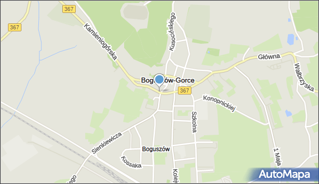 Boguszów-Gorce, Dawna Buczka Mariana, mapa Boguszów-Gorce