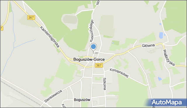 Boguszów-Gorce, Dawna Marksa Karola, mapa Boguszów-Gorce