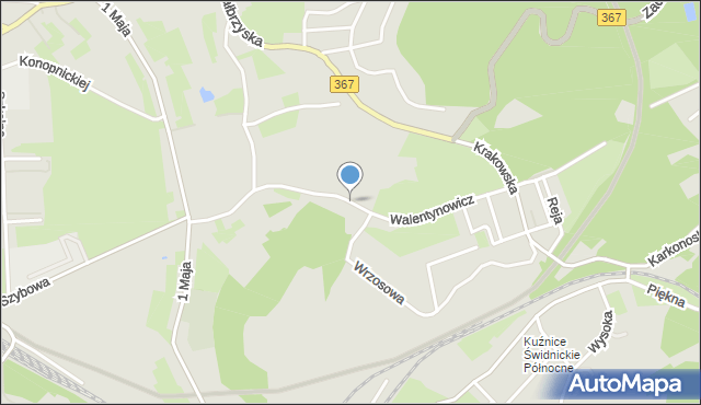 Boguszów-Gorce, Dawna Przodowników Pracy, mapa Boguszów-Gorce