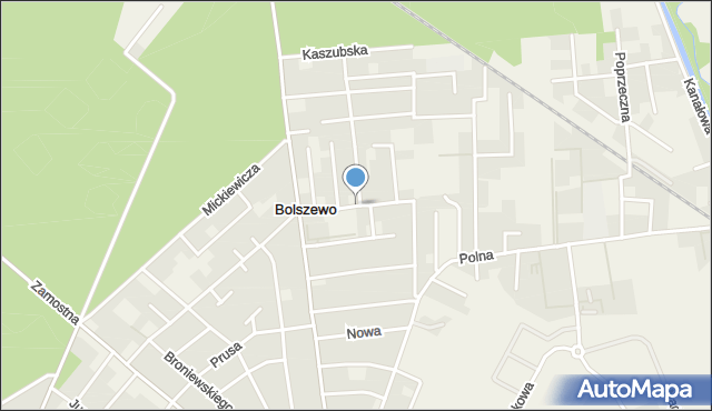 Bolszewo, Dawna Nowotki Marcelego, mapa Bolszewo