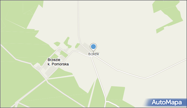 Brzezie k. Sulechowa, Dąbrowskiej Marii, mapa Brzezie k. Sulechowa