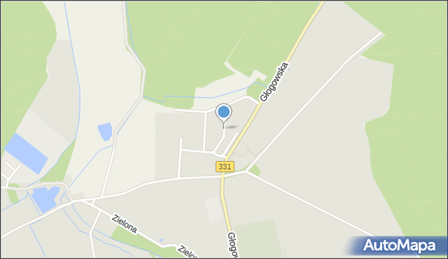 Chocianów, Daglezjowa, mapa Chocianów