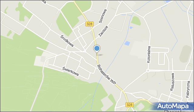 Chocianów, Dawna 2 AWP, mapa Chocianów