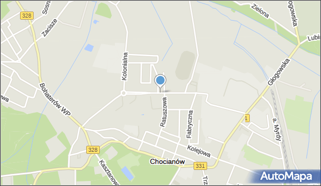 Chocianów, Dawna Roli-Żymierskiego Michała, gen., mapa Chocianów