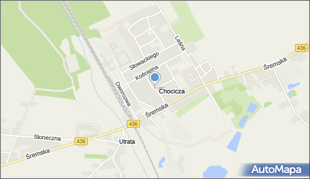 Chocicza gmina Nowe Miasto nad Wartą, Dawna Krzymińskiego Ludwika, mapa Chocicza gmina Nowe Miasto nad Wartą