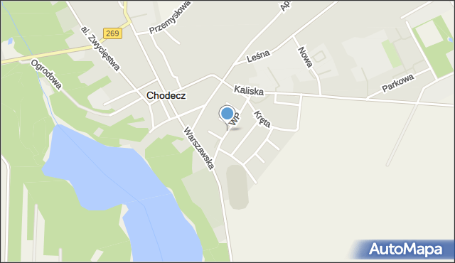 Chodecz powiat włocławski, Dawna 1 Armii Wojska Polskiego, mapa Chodecz powiat włocławski