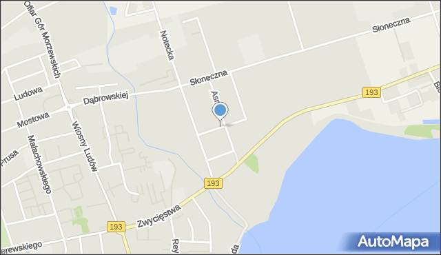 Chodzież, Dawna Szenwalda Lucjana, mapa Chodzież