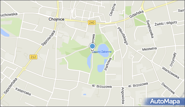 Chojnice, Dawna Nowotki Marcelego, mapa Chojnic