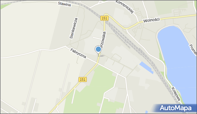 Choszczno, Dawna 1 AWP, mapa Choszczno