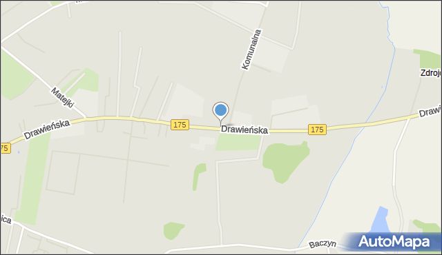 Choszczno, Dawna Dąbrowszczaków, mapa Choszczno