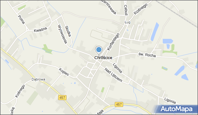 Chróścice, Damrota, mapa Chróścice