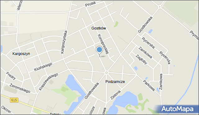 Ciechanów, Dawna Tomaszewskiego Kazimierza, mapa Ciechanów