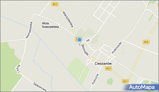 Cieszanów, Dawna Krasińskiego Zygmunta, mapa Cieszanów