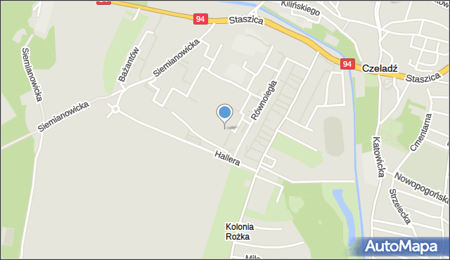 Czeladź, Dawna 35-lecia PRL, mapa Czeladź