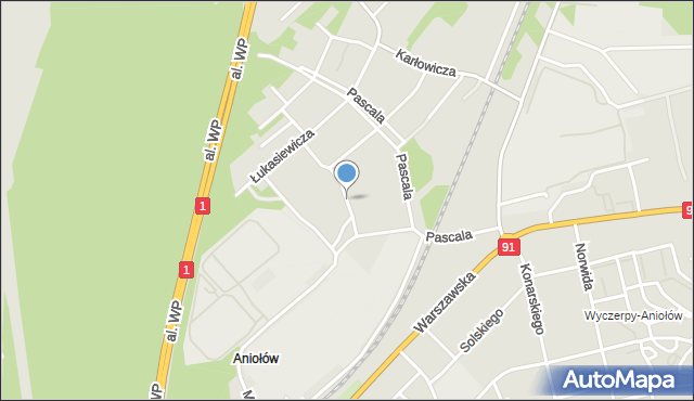 Częstochowa, Dawna Kruczkowskiego, mapa Częstochowy