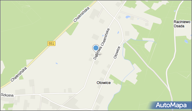 Dąbrowa Chełmińska, Dąbrowa Chełmińska, mapa Dąbrowa Chełmińska