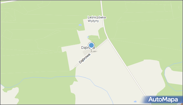 Dąbrowa gmina Braniewo, Dąbrowa, mapa Dąbrowa gmina Braniewo