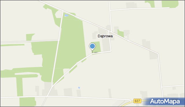 Dąbrowa gmina Korytnica, Dąbrowa, mapa Dąbrowa gmina Korytnica