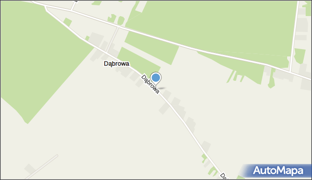 Dąbrowa gmina Łabunie, Dąbrowa, mapa Dąbrowa gmina Łabunie