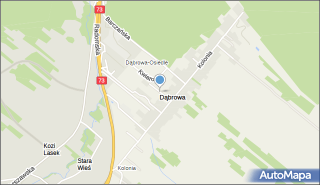 Dąbrowa gmina Masłów, Dąbrowa-Osiedle, mapa Dąbrowa gmina Masłów