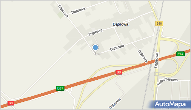 Dąbrowa gmina Oleśnica, Dąbrowa, mapa Dąbrowa gmina Oleśnica