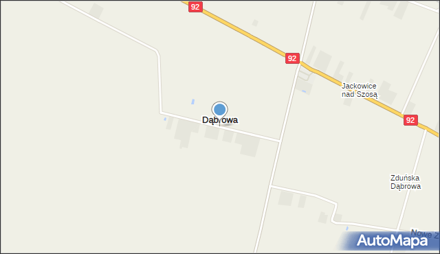 Dąbrowa gmina Zduny, Dąbrowa, mapa Dąbrowa gmina Zduny