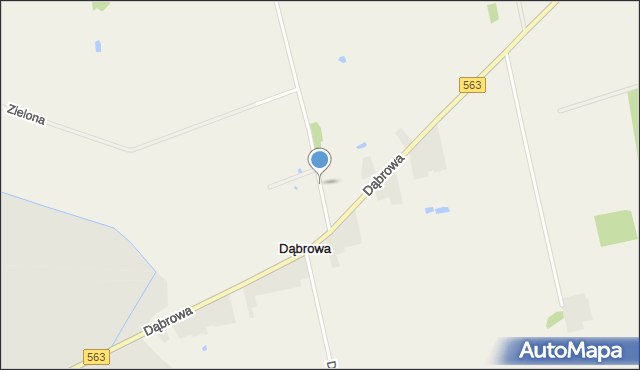 Dąbrowa gmina Żuromin, Dąbrowa, mapa Dąbrowa gmina Żuromin