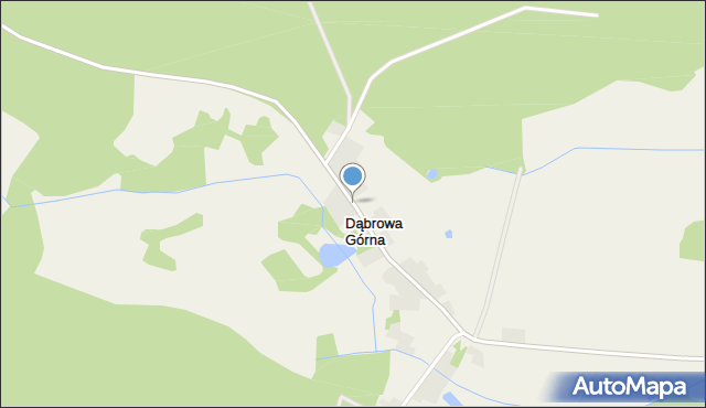 Dąbrowa Górna gmina Lubin, Dąbrowa Górna, mapa Dąbrowa Górna gmina Lubin