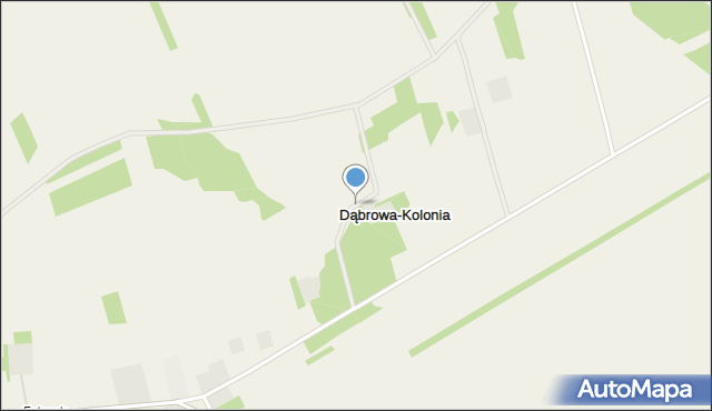 Dąbrowa-Kolonia gmina Łaskarzew, Dąbrowa-Kolonia, mapa Dąbrowa-Kolonia gmina Łaskarzew