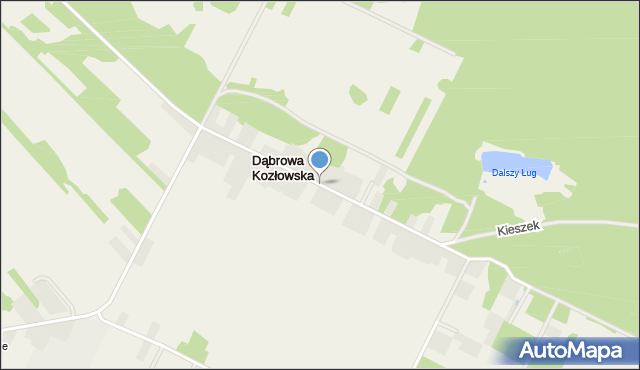 Dąbrowa Kozłowska, Dąbrowa Kozłowska, mapa Dąbrowa Kozłowska