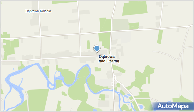 Dąbrowa nad Czarną, Dąbrowa nad Czarną, mapa Dąbrowa nad Czarną