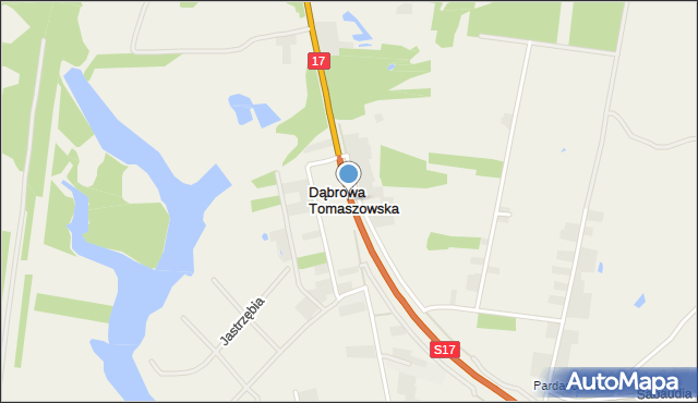 Dąbrowa Tomaszowska, Dąbrowa Tomaszowska, mapa Dąbrowa Tomaszowska
