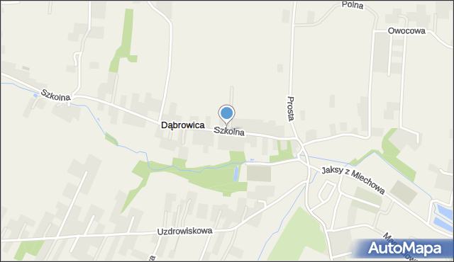 Dąbrowica gmina Jastków, Dąbrowica, mapa Dąbrowica gmina Jastków