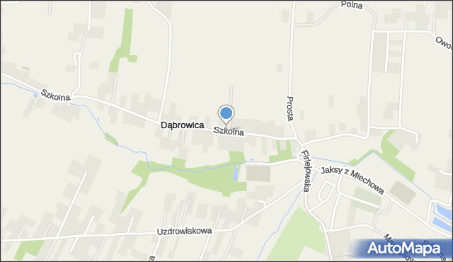 Dąbrowica gmina Jastków, Dąbrowica, mapa Dąbrowica gmina Jastków